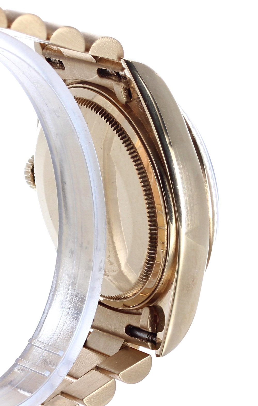 Rolex Oyster Perpetual Day-Date 18ct gentleman's bracelet watch, ref. 18038, circa 1980s, fluted - Image 6 of 12