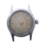 Tudor mid-size stainless steel gentleman's wristwatch, ref. 4453, case no. 450860, circular silvered
