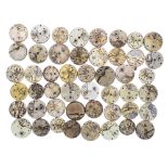 Quantity of cylinder pocket watch movements (48)