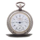 Turkish Market silver (0.800) lever hunter pocket watch, the gilt half plate movement signed and