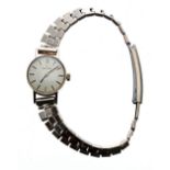 Omega 9ct lady's bracelet watch, London 1971, serial no. no. 30962505, circular champagne dial