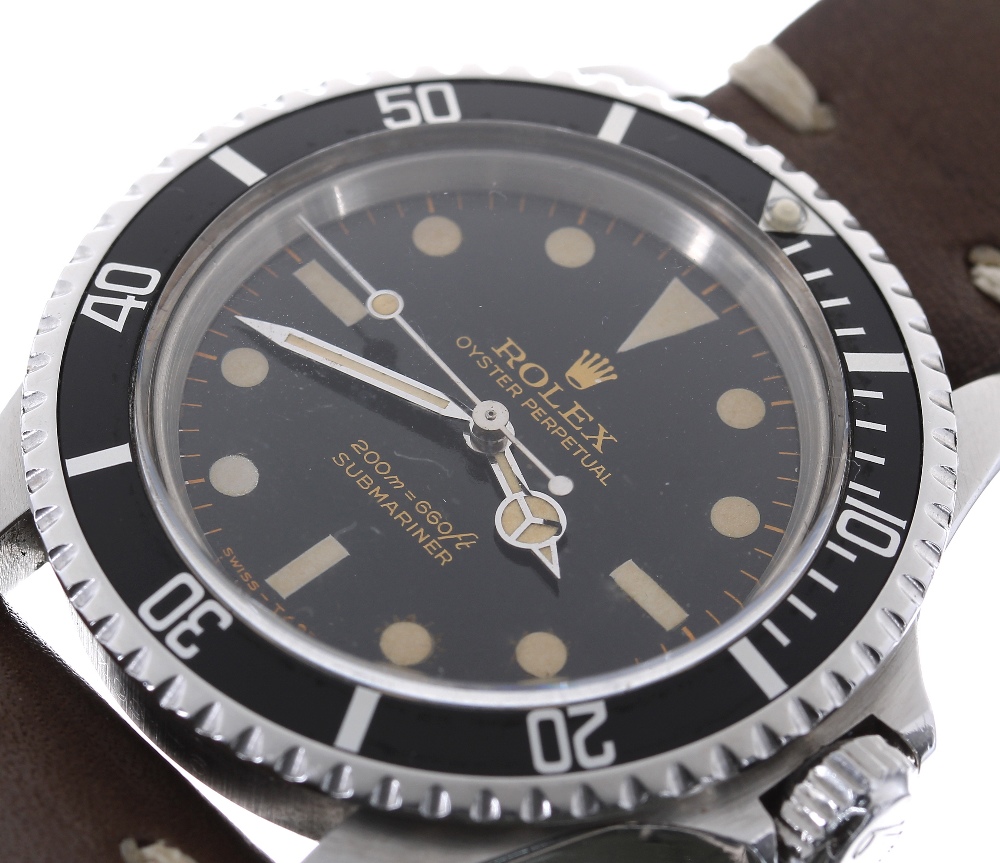 Rolex Oyster Perpetual Submariner stainless steel gentleman's wristwatch, ref. 5513, circa 1966, - Image 5 of 10