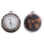 Markwick Markham - George III silver and tortoiseshell verge triple cased pocket watch for the