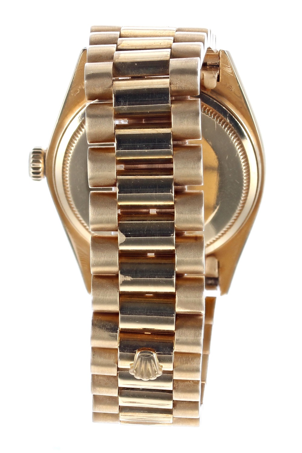 Rolex Oyster Perpetual Day-Date 18ct gentleman's bracelet watch, ref. 18038, circa 1980s, fluted - Image 7 of 12