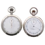 Swiss silver (0.925) lever pocket stopwatch, import hallmarks London 1909, gilt frosted movement