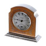 Chaumet, Paris - small attractive silver (935) and enamel miniature table clock made for the Turkish