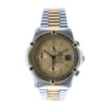 Tag Heuer 2000 Quartz Professional 200m chronograph two-tone gentleman's bracelet watch, ref. 264.