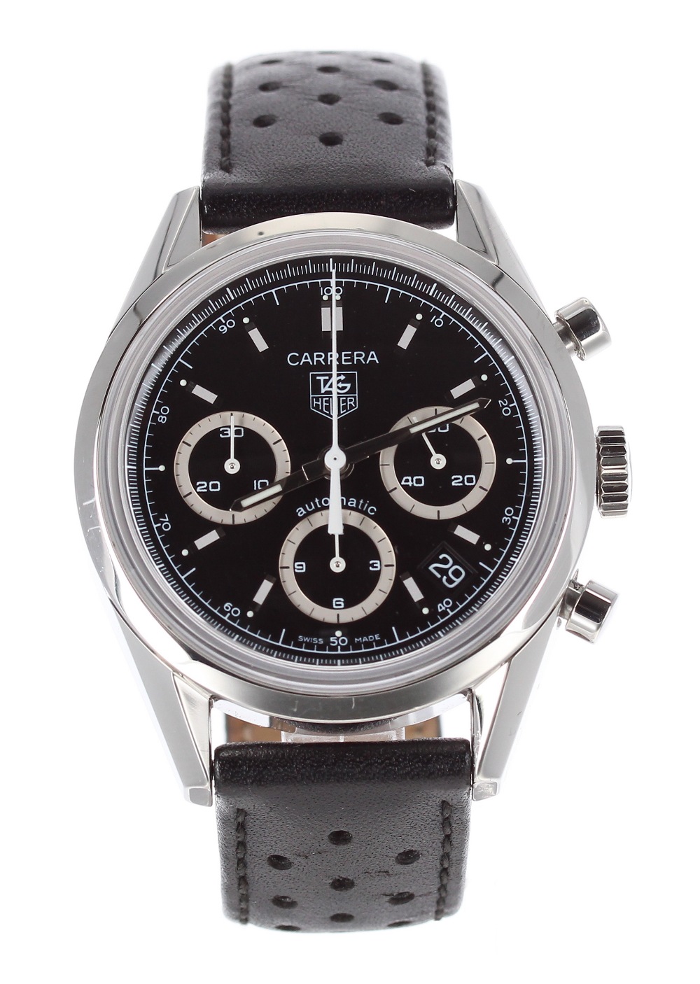Tag Heuer Carrera re-edition automatic chronograph stainless steel gentleman's wristwatch, ref. - Image 2 of 6