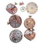 Omega - Omega cal. 483 17 jewel lady's wristwatch movement for repair; together with an Omega