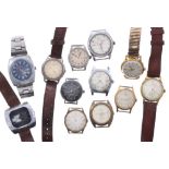 Quantity of gentleman's wristwatches to include Tissot Seastar, Kienzle, Avia, Eterna, Roamer,