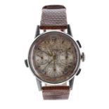 Rare Heuer 'Auto-Graph' retailed by Abercrombie & Fitch Co chronograph stainless steel gentleman's