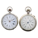 Tell 'Best Centre Seconds Chronograph' nickel cased cylinder pocket watch, signed movement, signed