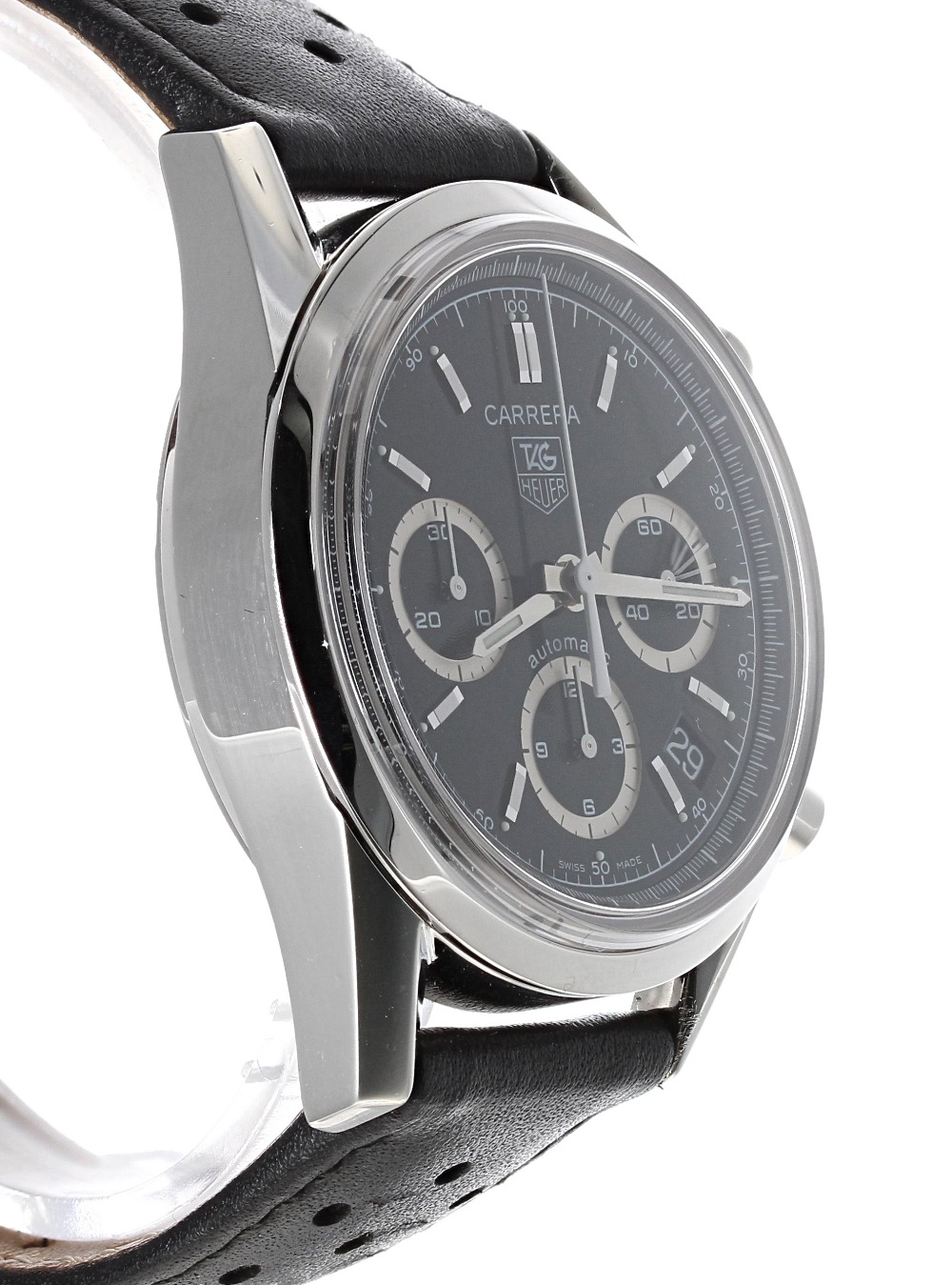 Tag Heuer Carrera re-edition automatic chronograph stainless steel gentleman's wristwatch, ref. - Image 4 of 6