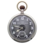 Octava Watch Co. Military issue nickel cased lever pocket watch, 15 jewel 3 adjustments movement