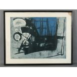 John Brunsdon (1933-2014) - 'Studio Interior IV', limited edition 14/50, coloured etching, signed in