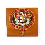 GWR railway interest - large metal and painted replica crest 'Great Western Railway Company',