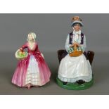 Royal Doulton figure Rest a While, HN2728, 8.5" tall; together with a Royal Doulton figure Janet,