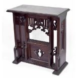 Gothic oak church side table, 28" wide, 15" deep, 31" high