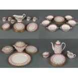 Very large collection of Spode Fleur de Lys red table ware, Y7481-F, consisting of large meat