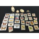Small collection of Wills's cigarette cards featuring butterflies and moths; together with a