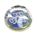 Geoffrey Baxter for Whitefriars 'Three Wise Men' Christmas limited edition glass paperweight,