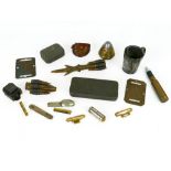 Interesting collection of mixed vintage Military items including three trench art style pieces, a