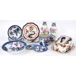 Losol Ware, Keeling & Co. Ltd - Andes pattern - serving bowl 10.5" diameter, five bowls 7" diameter,