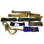 Collection of nine mixed era Military belts including some stable belts (9)