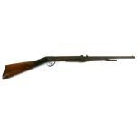 A pre-war BSA improved Model D .177 air rifle Serial No 43470, action appears to operate well but