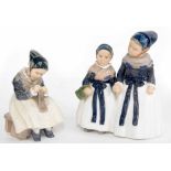 Royal Copenhagen - Armager Girls, a figural group, factory stamp and inscribed numbered 1016