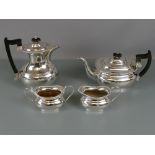 Viners four-piece silver plated tea set