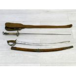 Wilkinson 39" fencing epee, in its original canvas carry case; together with a 36" Indian sabre