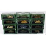 Twelve Atlas Editions Ultimate Tank Collection die cast scale models
