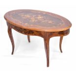 Attractive contemporary oval coffee table, 36" wide 21" deep max, 20" high