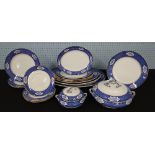 Losol Ware, Keeling & Co Ltd - Crawford pattern part dinner service; comprising five graduated