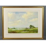 C V Parker (20th century) - 'On Romney Marsh', signed lower right, watercolour, 21" x 15"