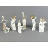 Good collection of vintage Lladro/Nao figurines, tallest 11" (6)