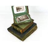 Good leather bound Kodak postcard album containing forty-eight vintage cards of Dorset historical