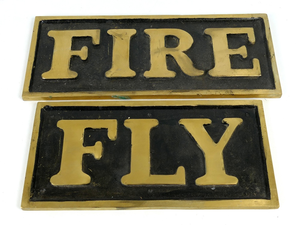 GWR railway interest - large and heavy cast brass black painted replica name plate for the mid