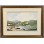 John Pillow (20th century) - 'On Arran', signed lower left, watercolour, 16" x 10"