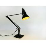 Herbert Terry two-step black painted angle poise desk lamp for restoration