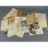 Large collection of mixed vintage British Military ephemera including pay book, conduct certificate,