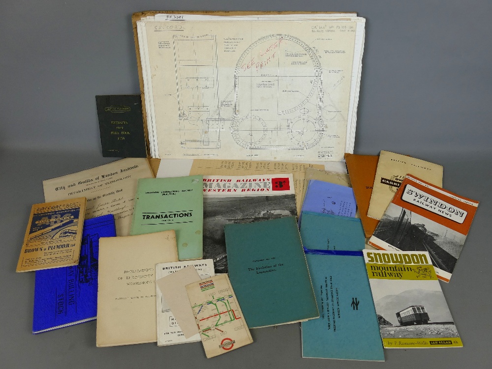 Collection of general railway ephemera including drawings and booklets etc