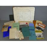 Collection of general railway ephemera including drawings and booklets etc