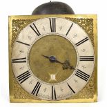 Interesting and unusual longcase clock movement, the 13.75" square brass dial signed G. Bennett,