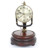 Electric mantel clock, the 3.5" silvered dial inscribed Pinchin Johnson, 800 Days, upon a circular