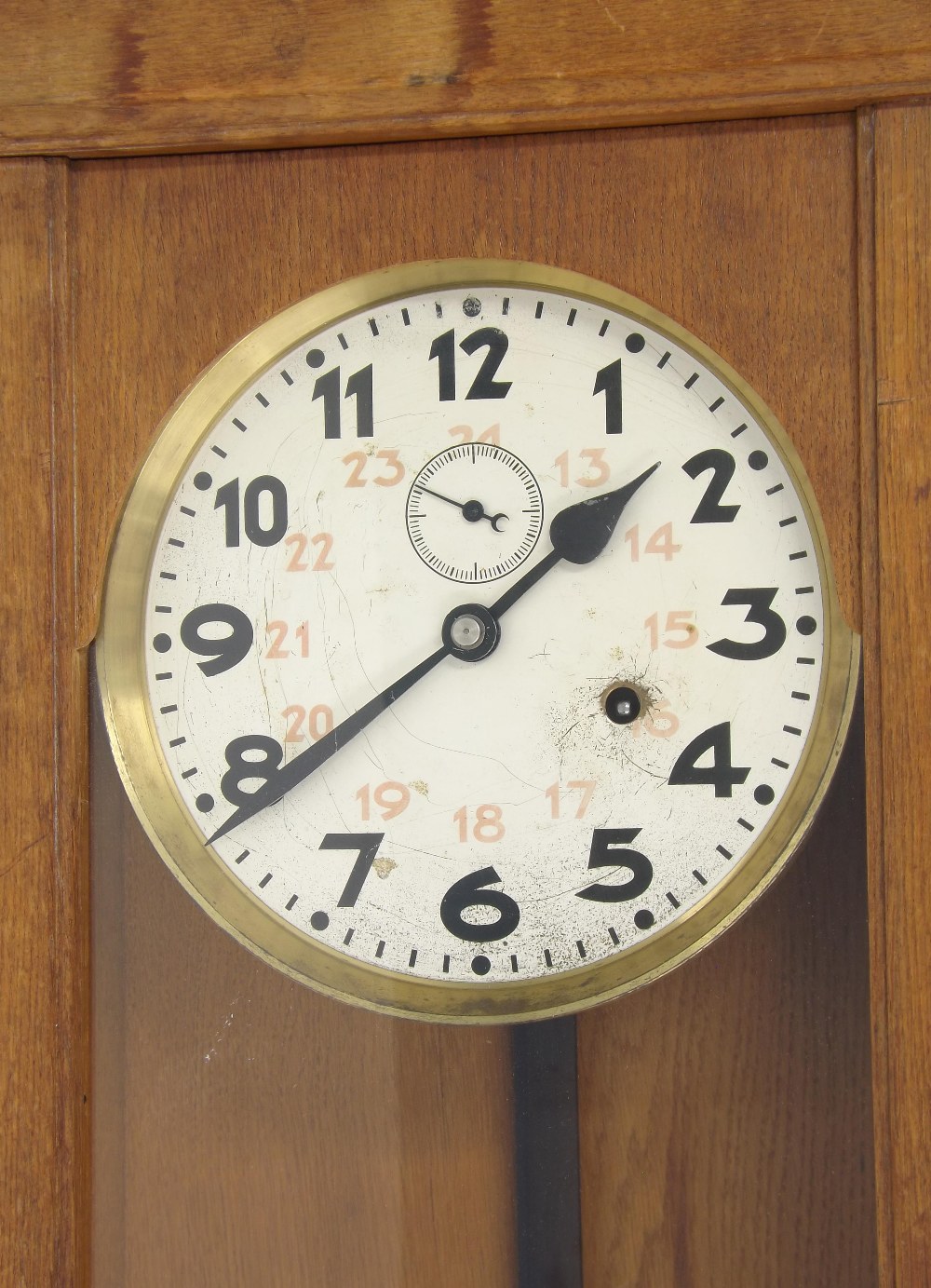 Two C. Theod. Wagner mechanical wall clocks with provision for contacts to operate electrical slaves - Image 5 of 5