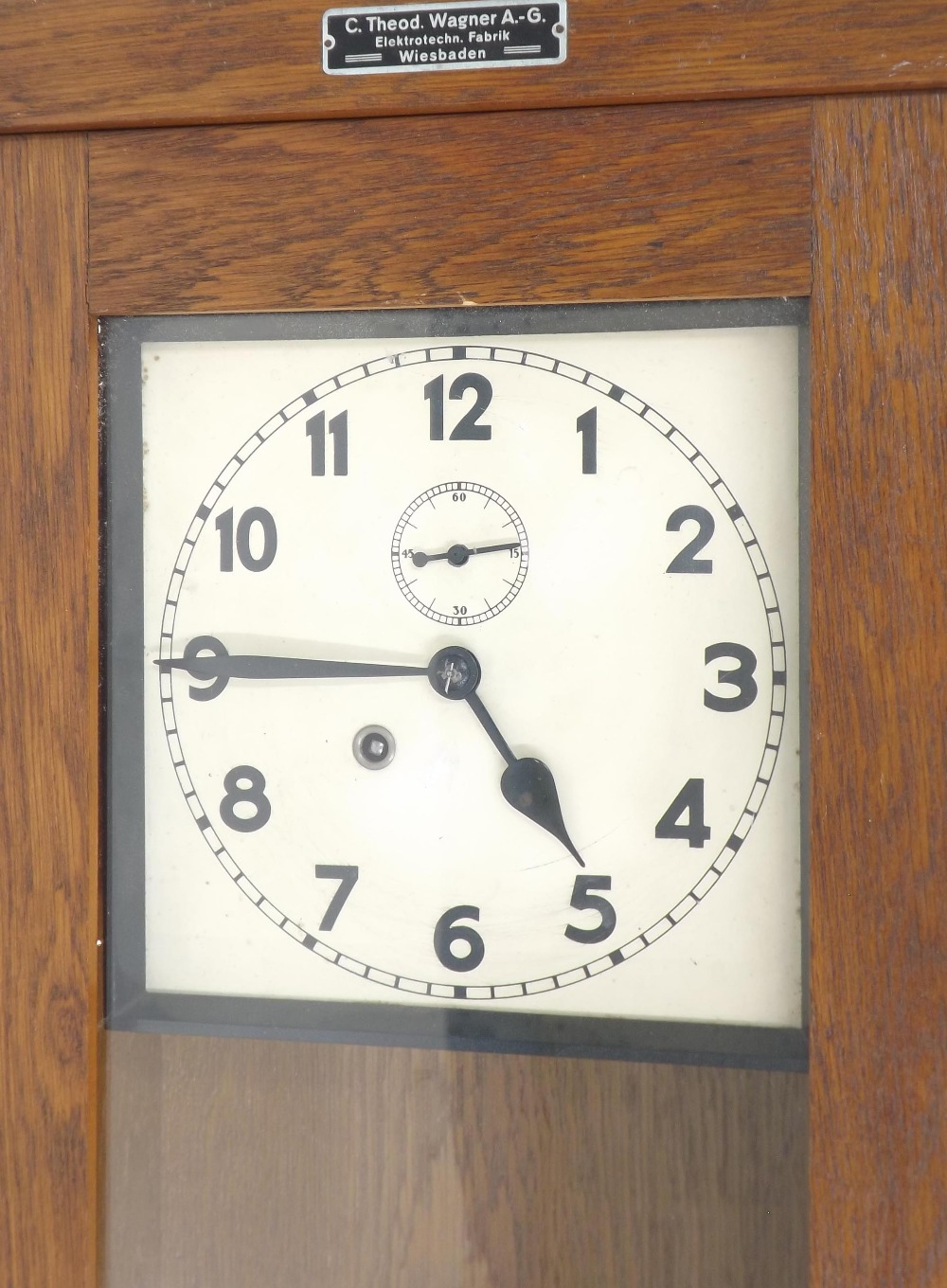 Two C. Theod. Wagner mechanical wall clocks with provision for contacts to operate electrical slaves - Image 3 of 5