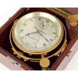 Two day marine chronometer, the 4" silvered dial signed Thomas Mercer, No. 24042, with subsidiary