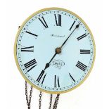 Good eight day three train 'ting-tang' hook and spike wall clock, the 9.75" circular dial signed